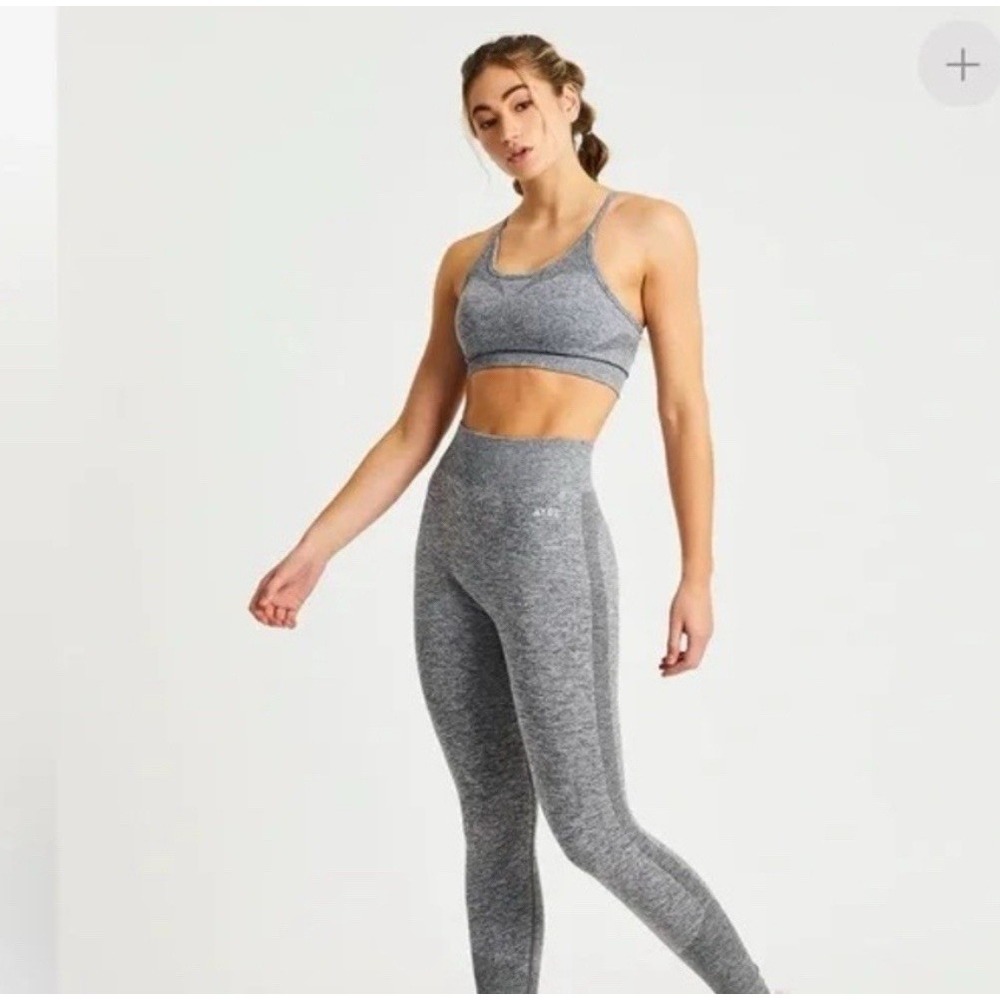AYBL Motion Seamless Sports Bra Gray Marl S Athletic‎ Gym Run Train Athleisure